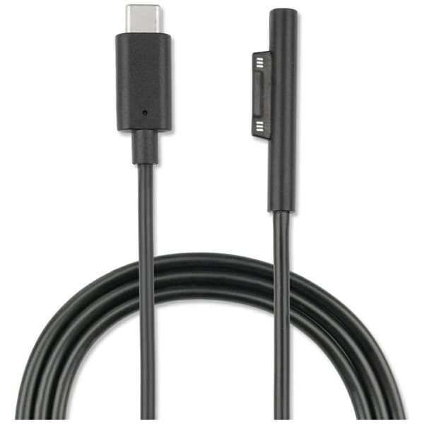 4smarts Connect -kaapeli USB-C 5A 1m Microsoft Surfacelle, musta