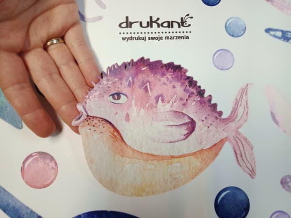 Koristeellinen tarra lapsille - Valtameri L