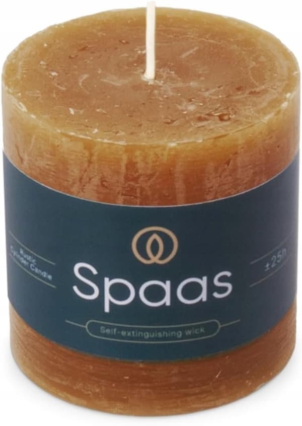 Spaas Rustikt Bloklys 70/70 mm 25 timer, Cognac