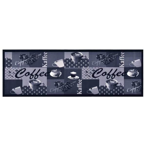 vidaXL køkkenmåtte kaffe blå 60x180 cm
