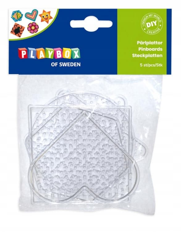 SKABONERE til presseperler, transparente, 5 stk.