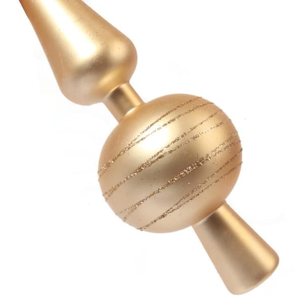 Julgranstoppa i plast 30 cm gyllene