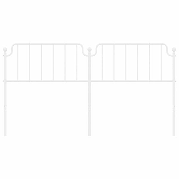 vidaXL metalsengegavl hvid 180 cm