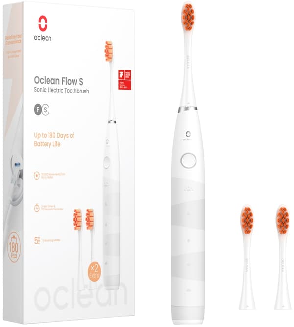 Oclean Flow S sonisk elektrisk tandbørste hvid