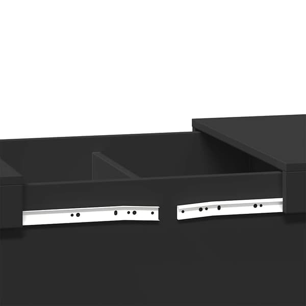 vidaXL sofabord, sort, 100x55x40 cm, træbaseret materiale