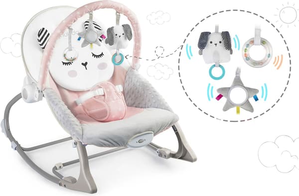 Nukido Gungstol med Vibration 705402 Rosa