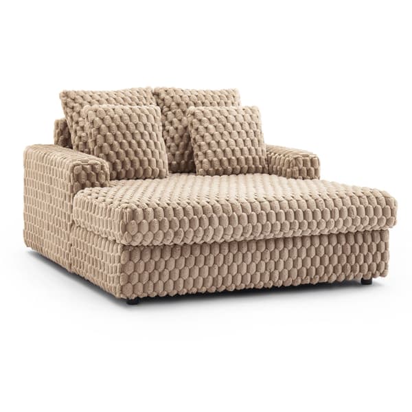 KOBEL Brun Plys Moderne Sofa Lounge Lænestol