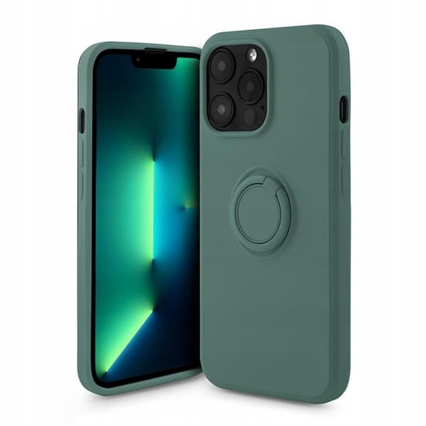 BAKSIDAN MED RING GRÖN IPHONE 13 PRO MAX + GLAS