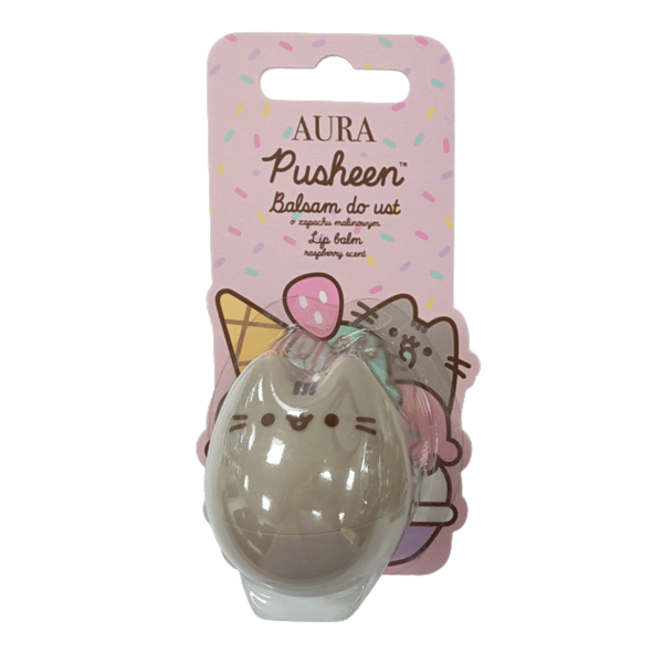 Pusheen 3D Läppbalsam hallondoft 6g brun R
