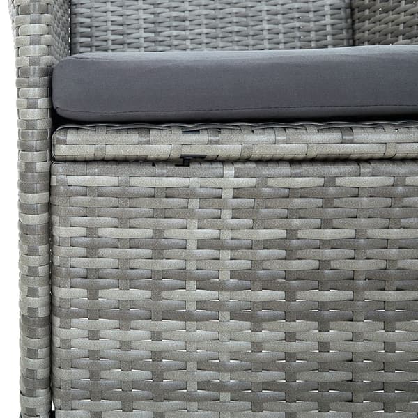 vidaXL havestole, sæt med 4, polyrattan, grå