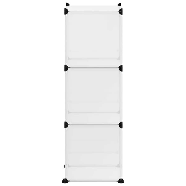 vidaXL kubehylde med 6 rum transparent PP