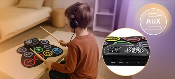 MusicMate MM-DRM15 Play'n'Roll Roll-Up Trommesæt