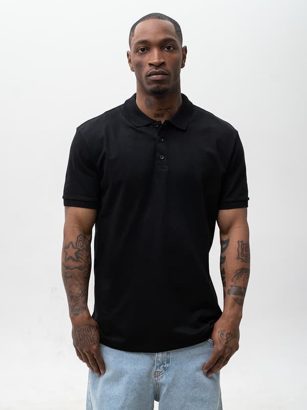 Herre sort UrbanCity poloshirt uden logo M