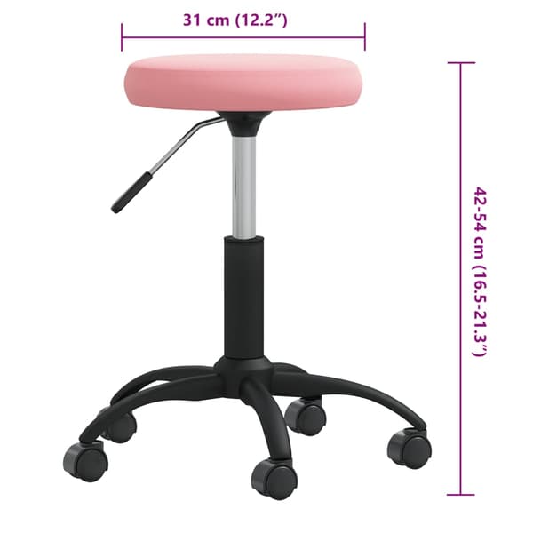 vidaXL Massagepall klädd i sammet rosa