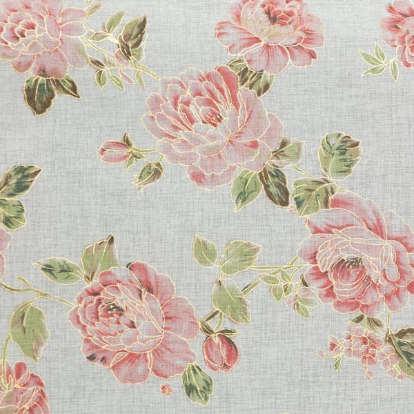 MELA gardin 140x250 cm lyserøde blomster