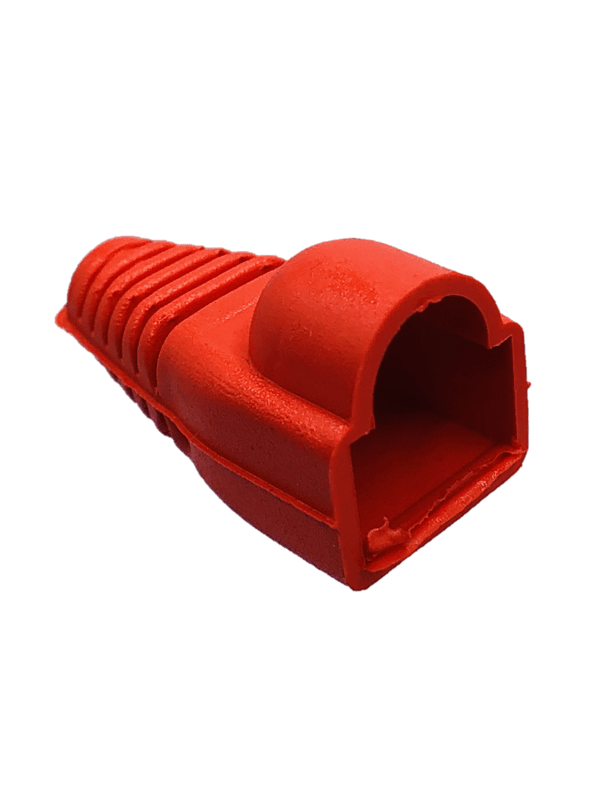 RJ45-kontaktskärmar, röda, 100-pack.