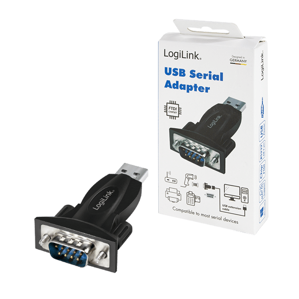 USB til RS232 konverter LogiLink USB 2.0 til seriel DB9 adapter WIN 10/11