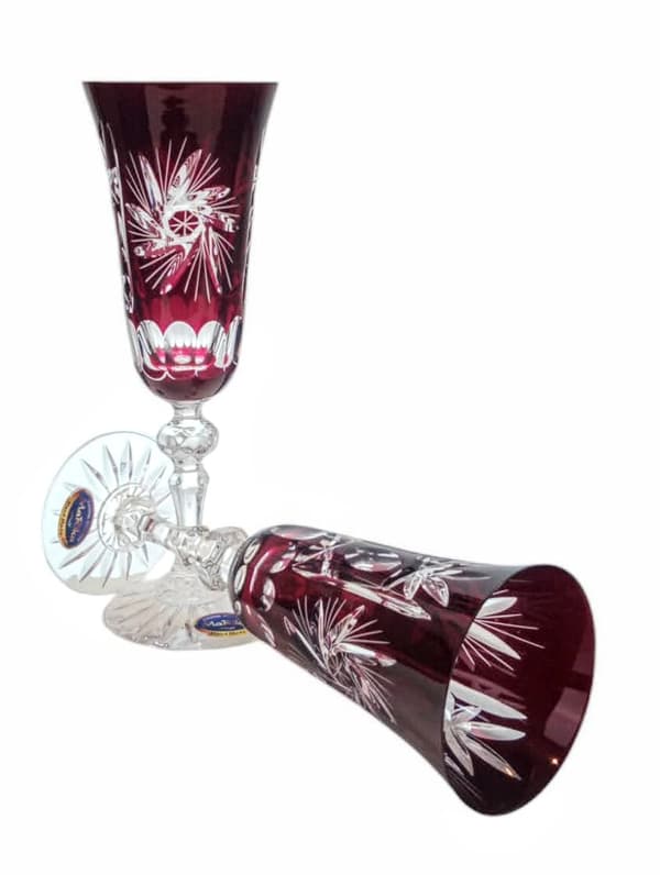 Ruby Crystal Champagneglas 150ml Olivenkværn