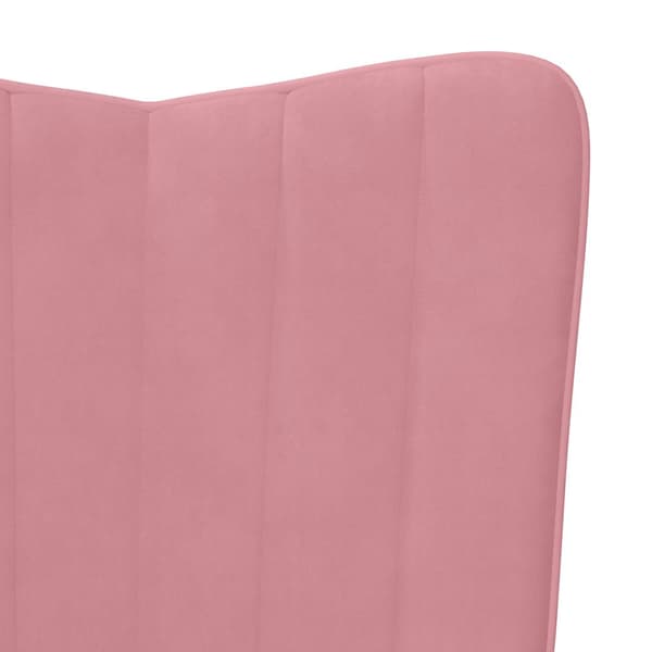 vidaXL Fåtölj, rosa, klädd i sammet
