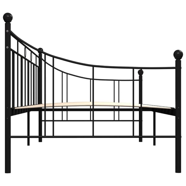 vidaXL dagsengsstel sort metal 90 x 200 cm