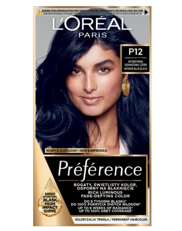 Loreal Preference -hiusväri - P12 Seoul Intense Navy Blue Black (2 x 60 ml, 54 ml)