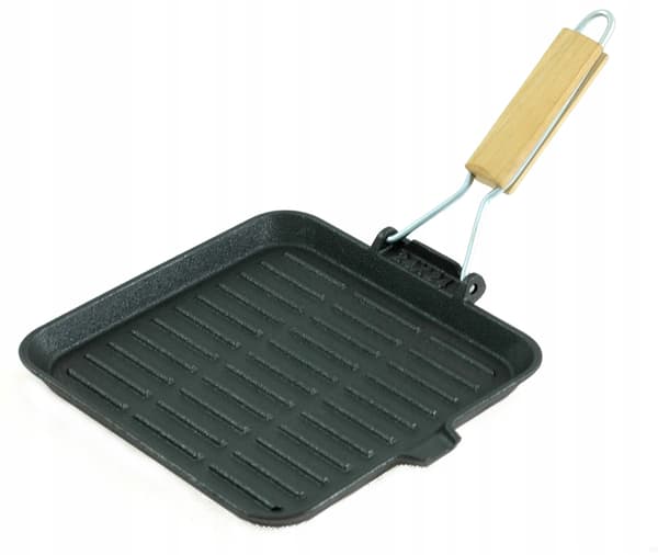 Krisber 24 cm støbejernsgrillpande