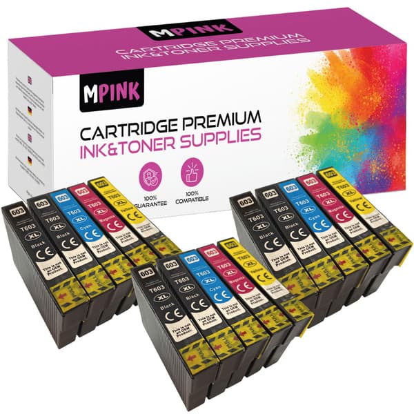 15x blæk til Epson GP-E603XL CMYKK x3 GP