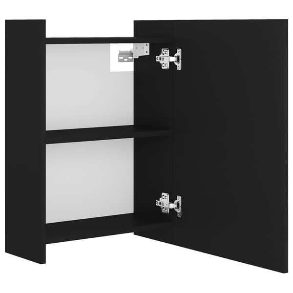vidaXL spejlskab sort 62,5 x 20,5 x 64 cm spånplade