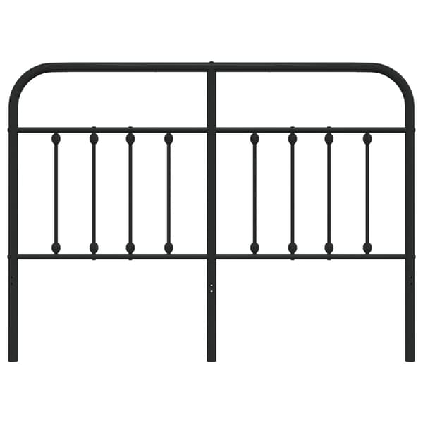 vidaXL metalsengegavl sort 140 cm