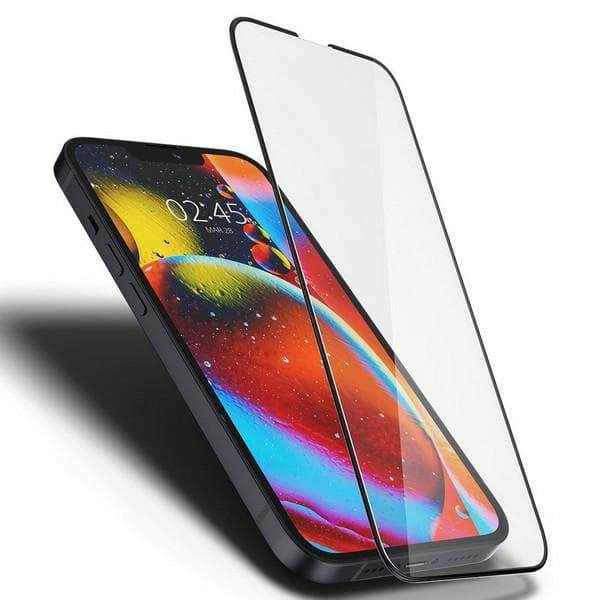 Spigen Glas.tR Slim Cover Glas til iPhone 16e / 14 / 13 Pro / 13, Sort