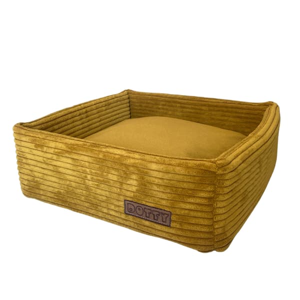 Hundeseng til kat, sofa til hund, DOTTY honninggul corduroy