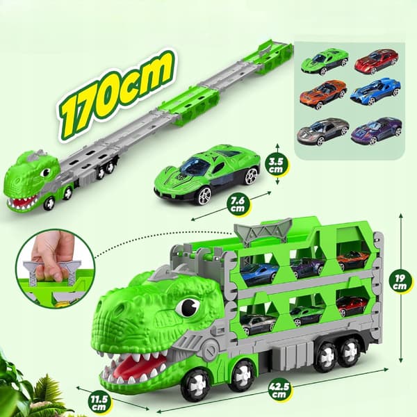 Dinosauriebilsbana 2 leksaksbilar för barn