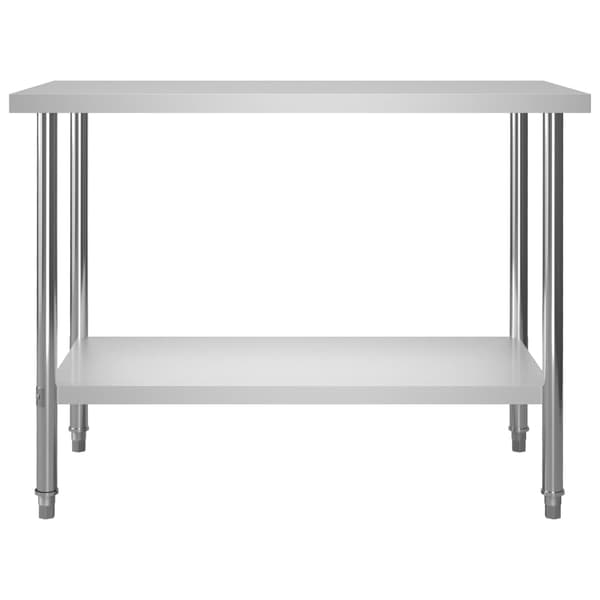 vidaXL køkkenbord 120x60x85 cm rustfrit stål
