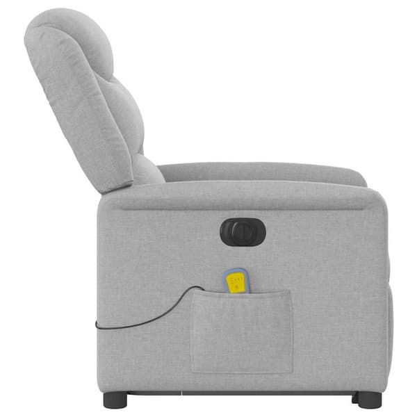 vidaXL Elektrisk lyftande massagefåtölj, vilstol, grå