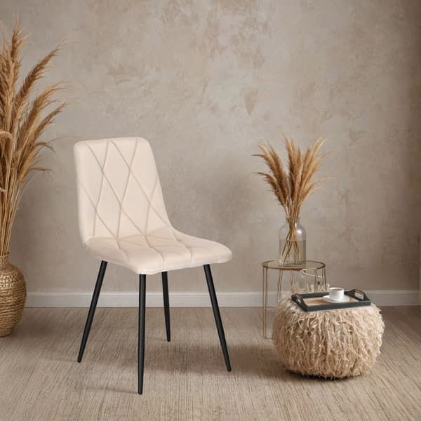 Madison Velvet beige polstret fløjlsstol