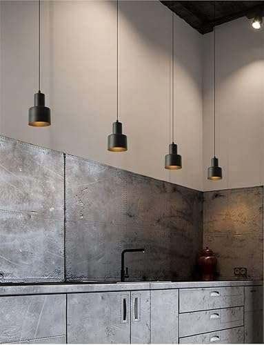 Minimalistisk pendellampe E27 120 cm - sæt med 2 sorte