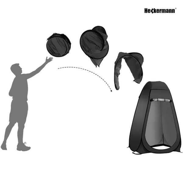 Svart turistsköttält 120 cm