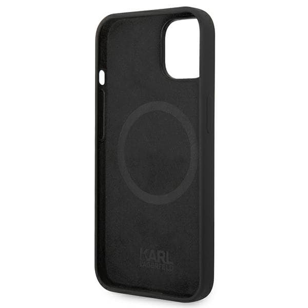 Karl Lagerfeld Silikone Karl`s Head-etui til iPhone 14 Plus, Sort