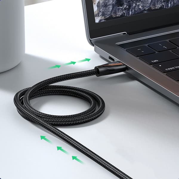 HDMI 8K 60Hz 2m flexibel flätad kabel - svart