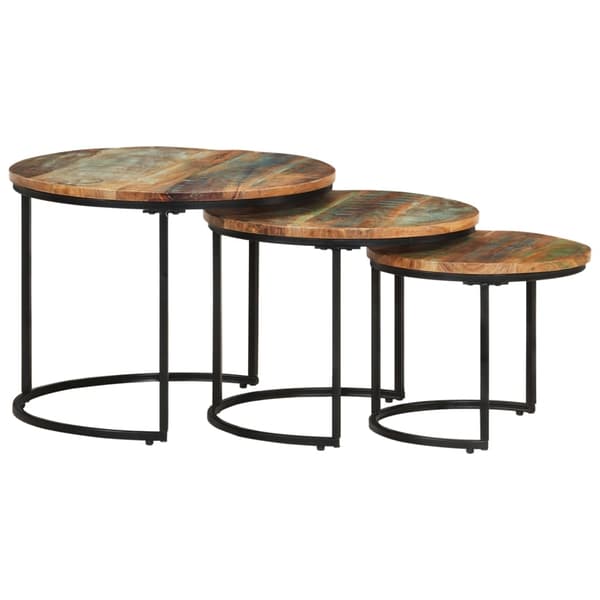 vidaXL 3-pack slitsbord massivt återvunnet trä