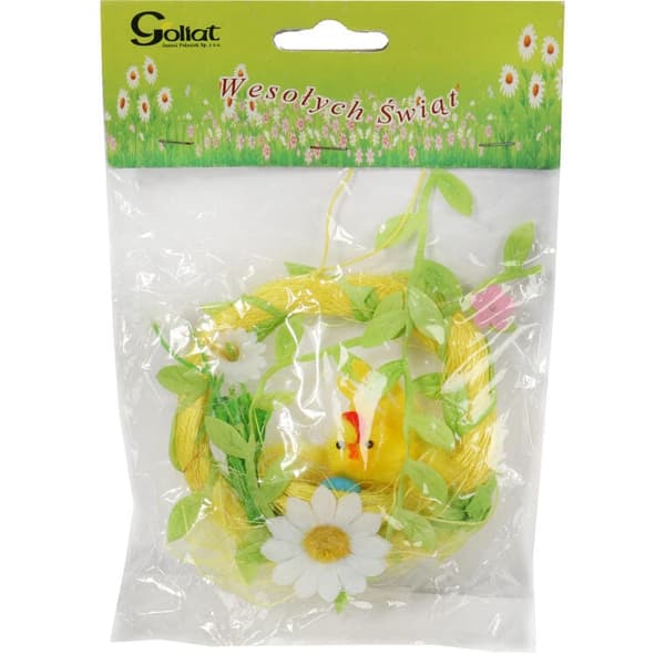 Kyckling i ringhänge 9 cm gult