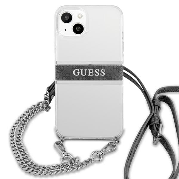 Guess 4G Grått Strap Silver Chain-skal till iPhone 13 mini, transparent