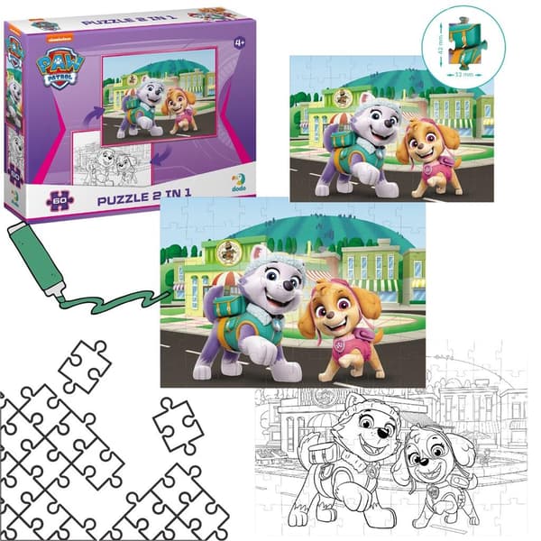 Paw Patrol 60-bitars pussel 2-i-1