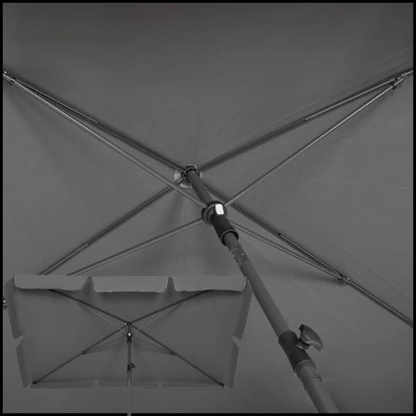 GRAFIT BALKONPARASOL 200X130CM REKTANGULÆR ARMOR HAVETERRASSE