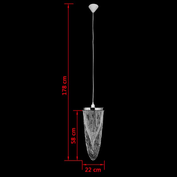 vidaXL lysekrone, 22 x 58 cm