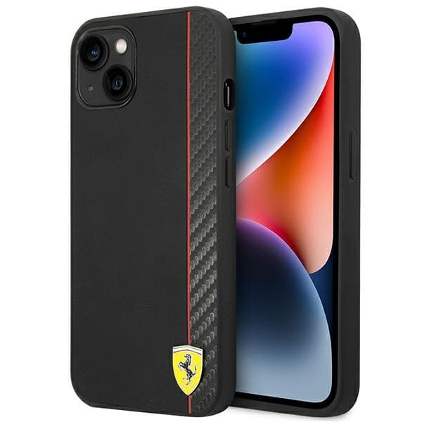 Ferrari FEHCP14MAXBK iPhone 14 Plus / 15Plus 6,7" sort/sort hårdt cover i kulfiber