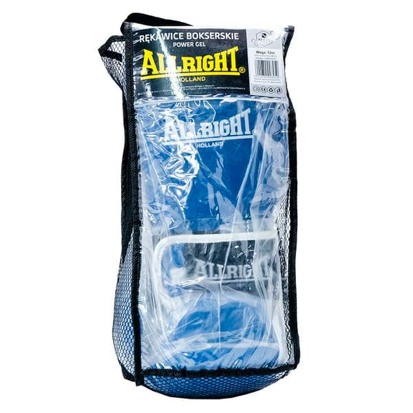 POWER GEL BOXNINGSHANDSKAR 10oz ALLRIGHT 1012 PU blå och vit