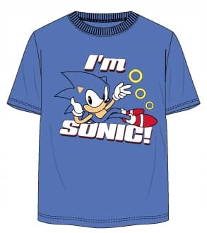 Sonic pojkens bomullst-shirt blå 4 år