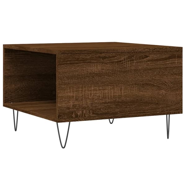 vidaXL sofabord brunt egetræ 55x55x36,5 cm
