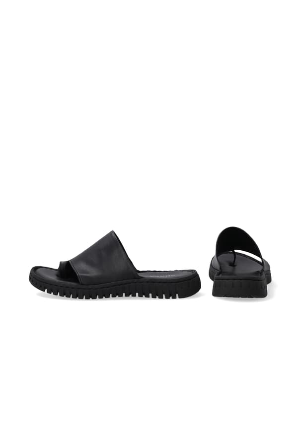 Sorte læderflip-flops Sorte læderflip-flops 37